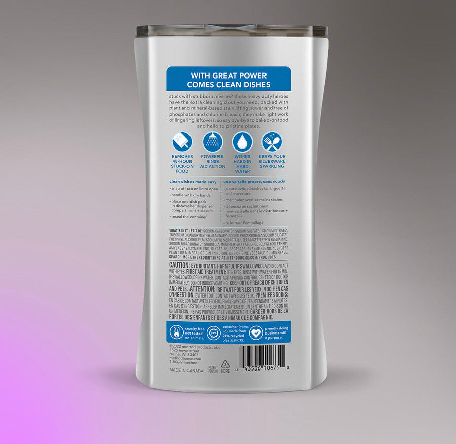 paquets de lave-vaisselle robustes