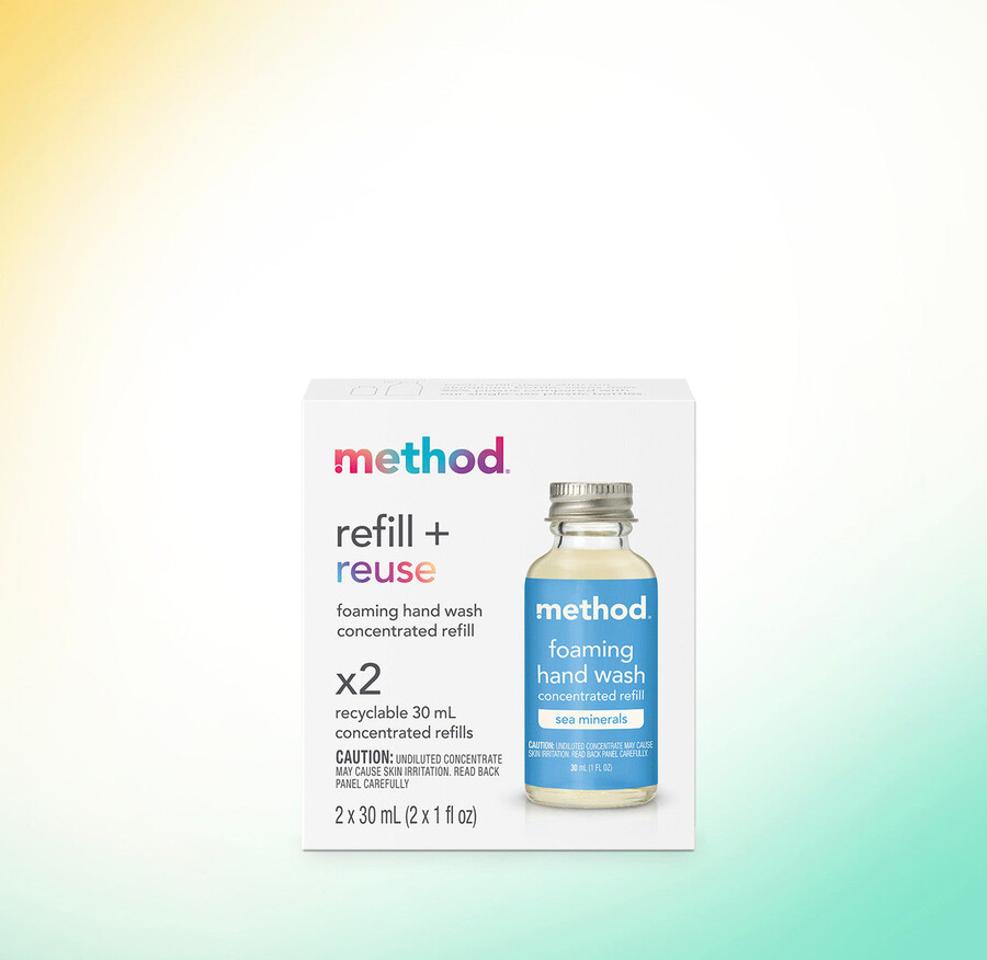 savon moussant pour les mains recharge concentrée en paquet de 2