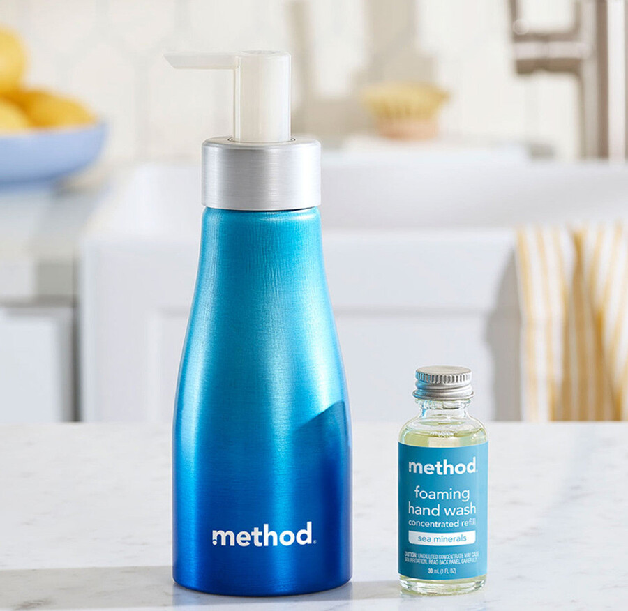 savon moussant pour les mains recharge concentrée en paquet de 2