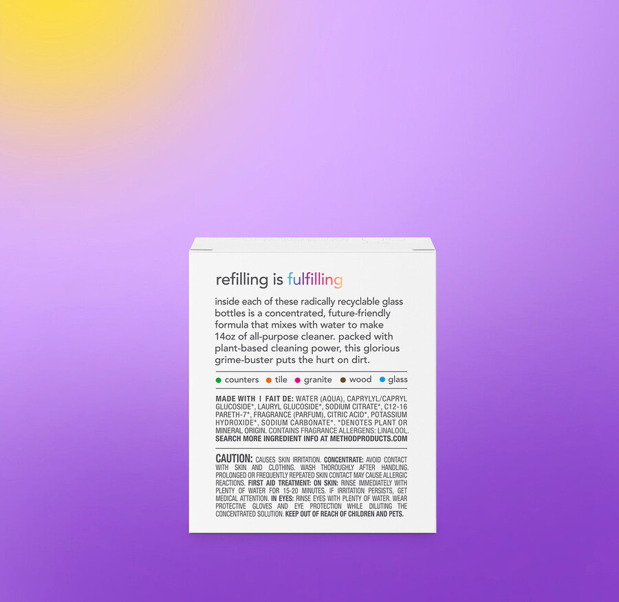 nettoyant multi-usages recharge concentrée en paquet de 2