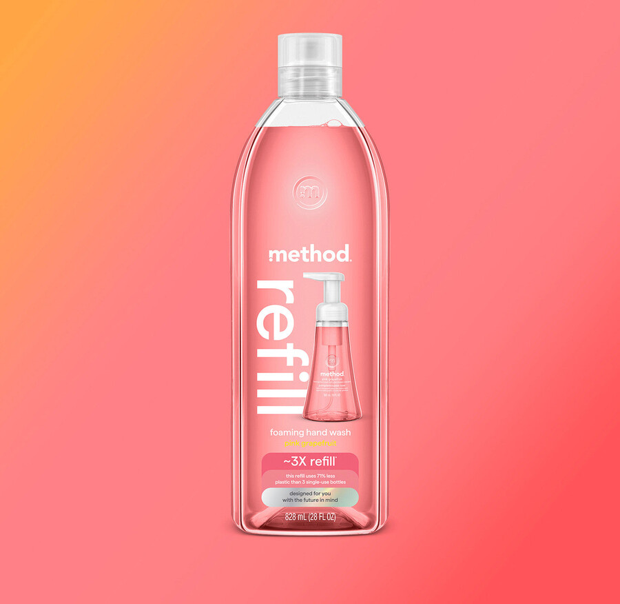 recharge de savon moussant pour les mains